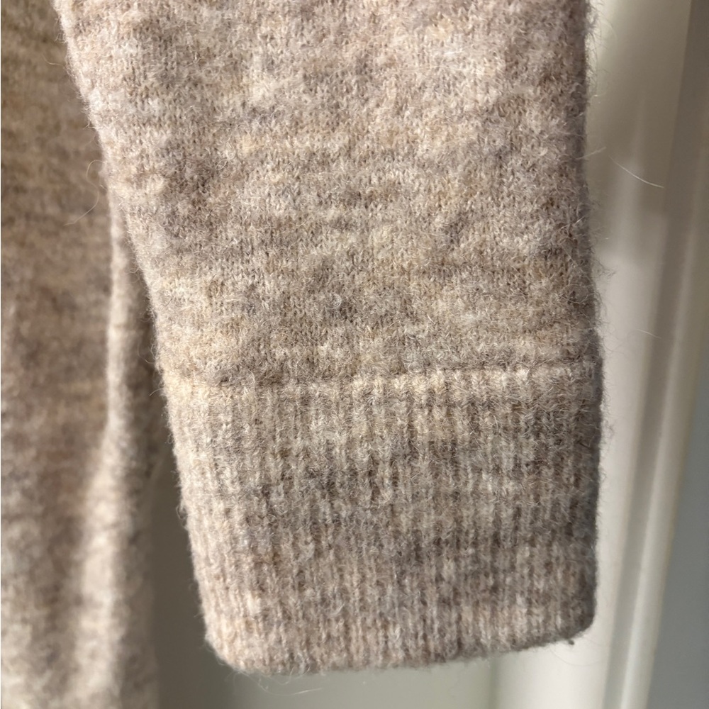 Wilfred Free Aronson Cream Open-Front Longline Cardigan, Alpaca Blend - Picture 6 of 9